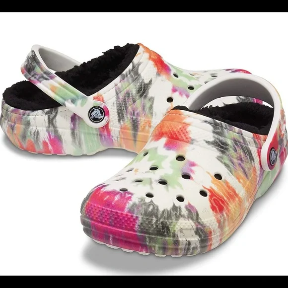 CROCS Shoes Crocs Unisex Adult Classic Rainbow Festival Lined